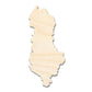 Unfinished Wood Albania Country Shape - Southeast Europe Craft - up to 46" DIY