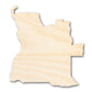Unfinished Wood Angola Country Shape - Central Africa Craft - up to 46" DIY