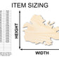Unfinished Wood Antigua Country Shape - Caribbean Craft - up to 46" DIY