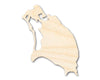 Unfinished Wood Barbuda Country Shape - Caribbean Craft - up to 46" DIY