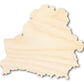 Unfinished Wood Belarus Country Shape - Europe Craft - up to 46" DIY