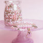 BOO Pastel Pink Letter Bead & Ghost Charm DIY Bead Jar