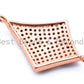 Diamond Shape Brown Dots Leopard Connector, CZ Pave Connector, Sku#E150
