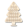 Unfinished Wood Christmas Countdown Tree Etched Sign | 27 Pieces | 18" | 1/4" Wood