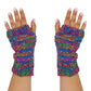 Colorful Fingerless Mitts Knitting and Crochet Kit