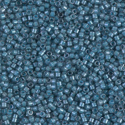 Miyuki Delica DB2054 11/0 Luminous Dusk Blue Cylinder/Tube Beads - 5 or 10 gm
