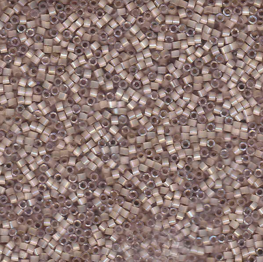 Miyuki Delica DB680 / DB0680 11/0 Dyed Smoky Quartz Silk Satin Cylinder/Tube Beads, 5 or 10 gm