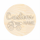 Unfinished Wood Custom Name Dump Truck Door Sign Kit | Wood Craft Cutouts | 1/4" Thick |