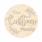 Unfinished Wood Custom Family Name Door Sign Kit | Wood Craft Cutouts | 1/4" Thick |