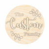 Unfinished Wood Custom Family Name Door Sign Kit | Wood Craft Cutouts | 1/4" Thick |