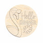 Unfinished Wood Summer Flamingo Door Sign Kit | Wood Craft Cutouts | 1/4" Thick |