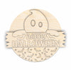 Unfinished Wood Ghost Halloween Door Sign Kit | Wood Craft Cutouts | 1/4" Thick |