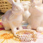 Gold Bunny Charm Easter Bunny Metallic Gold and Pearl DIY Jar