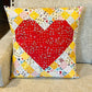 I Love You More Heart Quilted Pillow Pattern - Paper Print Version