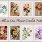 800+ Ultimate Flower Crochet Pattern Bundle | Perfect for Weddings, Mother’s Day & Graduation Bouquets | Roses, Tulips & More | PDF Download
