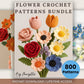 800+ Ultimate Flower Crochet Pattern Bundle | Perfect for Weddings, Mother’s Day & Graduation Bouquets | Roses, Tulips & More | PDF Download