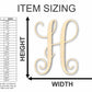 Unfinished Individual Wood Monogram Personalized - Weddings - Nursery - Wall Hang - up to 46" High DIY