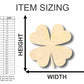 Shamrock Unfinished Wood Craft Lucky Four Leaf Clover up to 46"  DIY