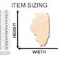 Unfinished Wood Illinois Shape - State - Craft - up to 46"  DIY