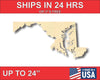 Unfinished Wood Maryland Shape - State - Craft - up to 46"  DIY