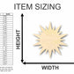 Unfinished Wood Sun Star Shape - Space - Nursery - Craft - up to 46"  DIY