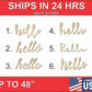 Unfinished Wood Hello Cutout up to 48" Wide - Home Decor DIY