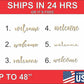 Unfinished Wood Welcome Cutout up to 48" Wide - Home Decor DIY