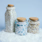 Frosty Blue and Metallic Silver Letter Christmas DIY Bead Jar