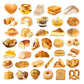Kawaii Bread Food Stickers Pack – Scrapbooking & Car Decals