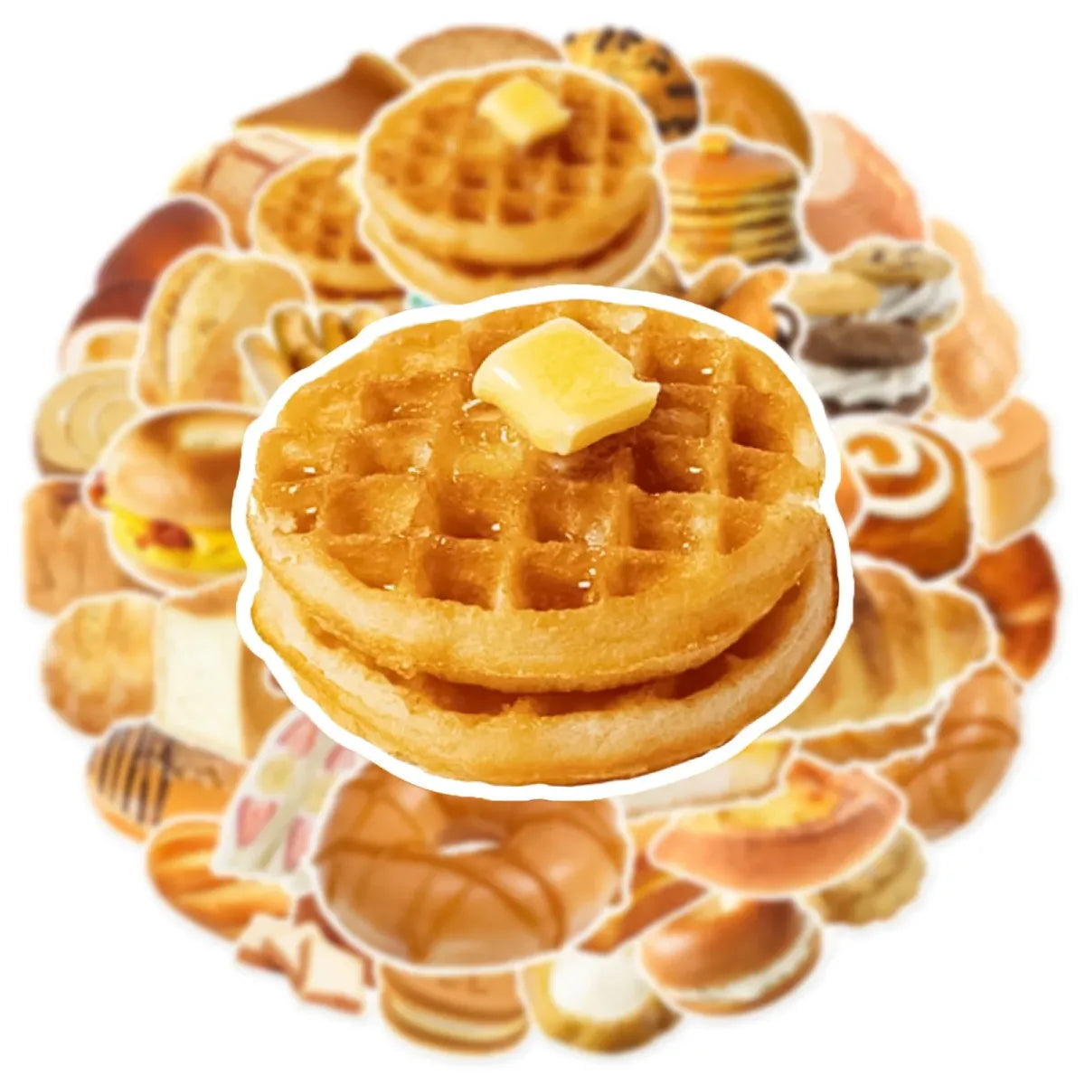 Kawaii Bread Food Stickers Pack – Scrapbooking & Car Decals