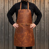 Leather Apron with Adjustable Straps and Pockets
