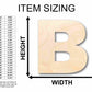 Unfinished Wood Block Letter B - Craft - up to 46" DIY