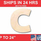 Unfinished Wood Block Letter C - Craft - up to 46" DIY