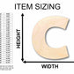 Unfinished Wood Block Letter C - Craft - up to 46" DIY