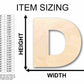 Unfinished Wood Block Letter D - Craft - up to 46" DIY