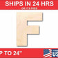 Unfinished Wood Block Letter F - Craft - up to 46" DIY