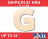 Unfinished Wood Block Letter G - Craft - up to 46" DIY