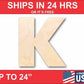 Unfinished Wood Block Letter K - Craft - up to 46" DIY