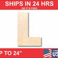 Unfinished Wood Block Letter L - Craft - up to 46" DIY
