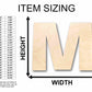 Unfinished Wood Block Letter M - Craft - up to 46" DIY