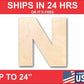 Unfinished Wood Block Letter N - Craft - up to 46" DIY