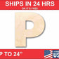 Unfinished Wood Block Letter P - Craft - up to 46" DIY