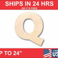Unfinished Wood Block Letter Q - Craft - up to 46" DIY