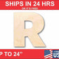 Unfinished Wood Block Letter R - Craft - up to 46" DIY