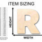 Unfinished Wood Block Letter R - Craft - up to 46" DIY