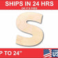 Unfinished Wood Block Letter S - Craft - up to 46" DIY