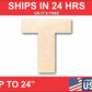 Unfinished Wood Block Letter T - Craft - up to 46" DIY