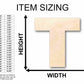 Unfinished Wood Block Letter T - Craft - up to 46" DIY