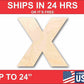 Unfinished Wood Block Letter X - Craft - up to 46" DIY