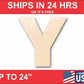 Unfinished Wood Block Letter Y - Craft - up to 46" DIY